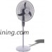 K&A Company Fan Floor Oscillating Stand Pedestal Adjustable Standing Portable Air Home Quiet Indoor 18" - B077GRLC1Z